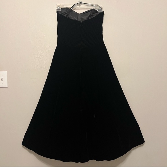 Patra Vintage Black velvet strapless lined gown 10 Fairygrunge Gothic Whimsigoth - Picture 2 of 16